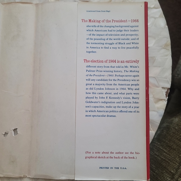The Making of the President 1964 Vintage Hardcover Book - Picture 5 of 5